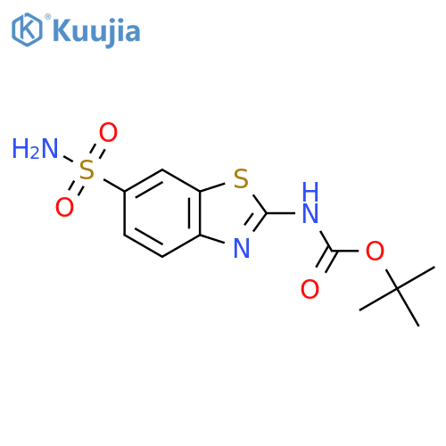 tert-butyl N-(6-sulfamoyl-1,3-benzothiazol-2-yl)carbamate structure