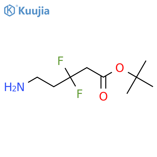 Tert-butyl 5-amino-3,3-difluoropentanoate structure