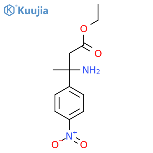 Ethyl 3-amino-3-(4-nitrophenyl)butanoate structure