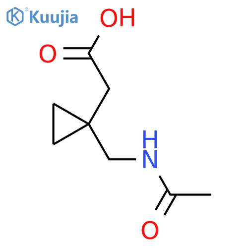 2-[1-(Acetamidomethyl)cyclopropyl]acetic acid structure