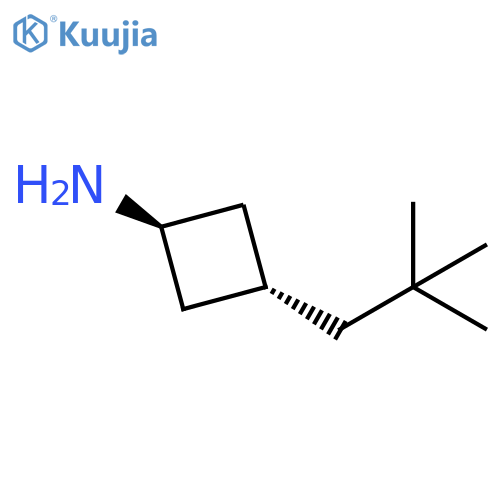 Cyclobutanamine, 3-(2,2-dimethylpropyl)-, trans- structure