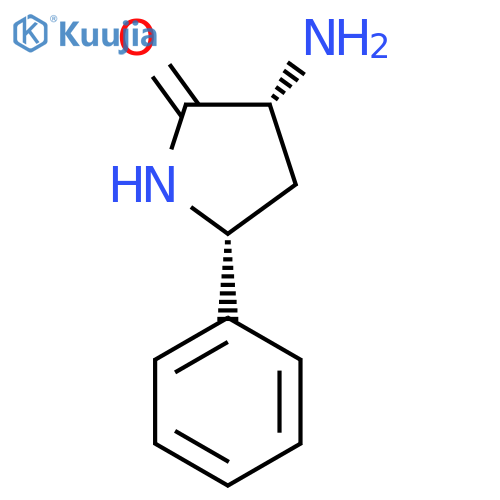 rac-(3R,5R)-3-amino-5-phenylpyrrolidin-2-one structure