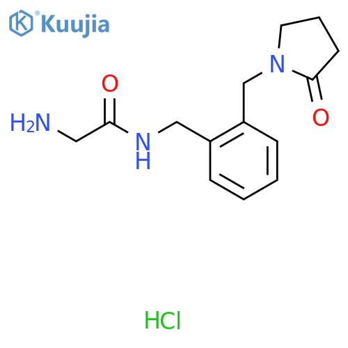 2-amino-N-({2-[(2-oxopyrrolidin-1-yl)methyl]phenyl}methyl)acetamide hydrochloride structure