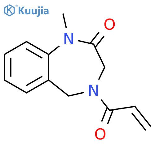 1-methyl-4-(prop-2-enoyl)-2,3,4,5-tetrahydro-1H-1,4-benzodiazepin-2-one structure