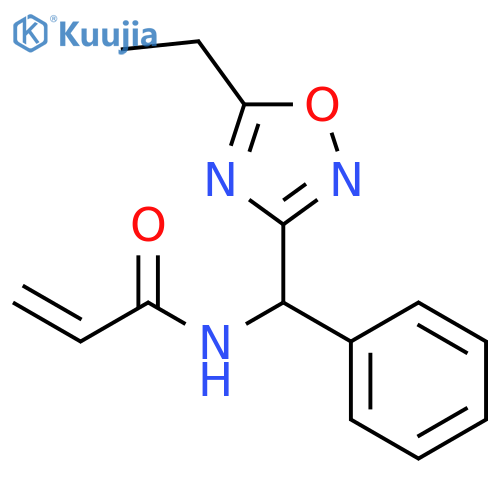 N-(5-ethyl-1,2,4-oxadiazol-3-yl)(phenyl)methylprop-2-enamide structure