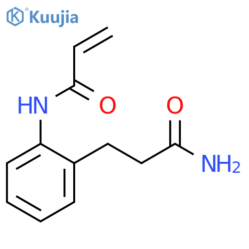 N-2-(2-carbamoylethyl)phenylprop-2-enamide structure
