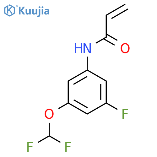 N-3-(difluoromethoxy)-5-fluorophenylprop-2-enamide structure