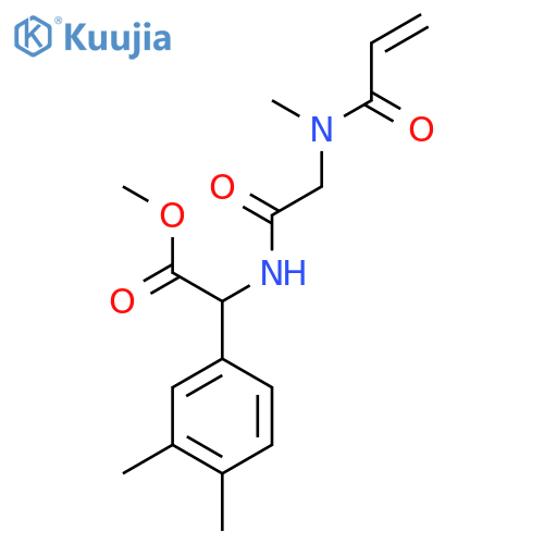methyl 2-(3,4-dimethylphenyl)-2-[2-(N-methylprop-2-enamido)acetamido]acetate structure