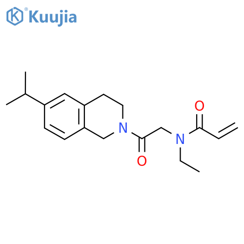 N-Ethyl-N-[2-oxo-2-(6-propan-2-yl-3,4-dihydro-1H-isoquinolin-2-yl)ethyl]prop-2-enamide structure