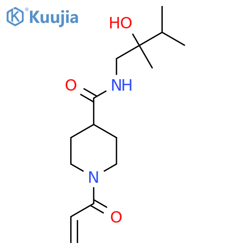 N-(2-Hydroxy-2,3-dimethylbutyl)-1-prop-2-enoylpiperidine-4-carboxamide structure