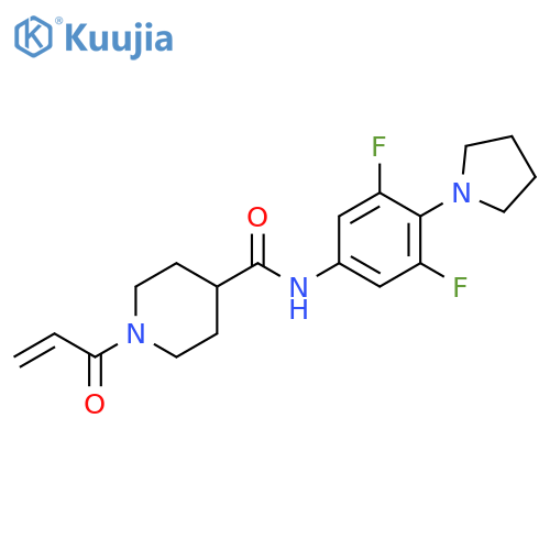 N-[3,5-Difluoro-4-(1-pyrrolidinyl)phenyl]-1-(1-oxo-2-propen-1-yl)-4-piperidinecarboxamide structure