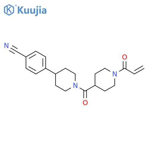 4-[1-[[1-(1-Oxo-2-propen-1-yl)-4-piperidinyl]carbonyl]-4-piperidinyl]benzonitrile structure