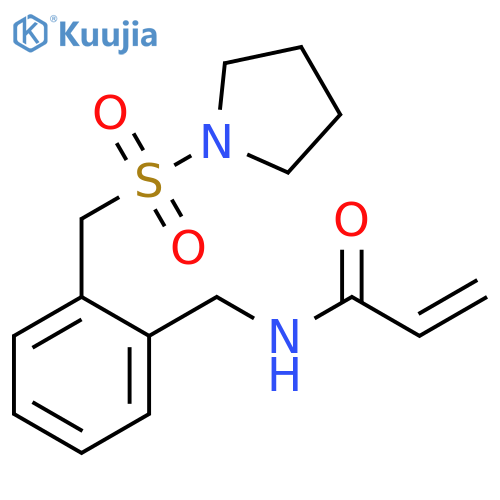 N-[[2-[(1-Pyrrolidinylsulfonyl)methyl]phenyl]methyl]-2-propenamide structure