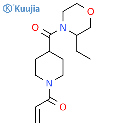 1-4-(3-ethylmorpholine-4-carbonyl)piperidin-1-ylprop-2-en-1-one structure
