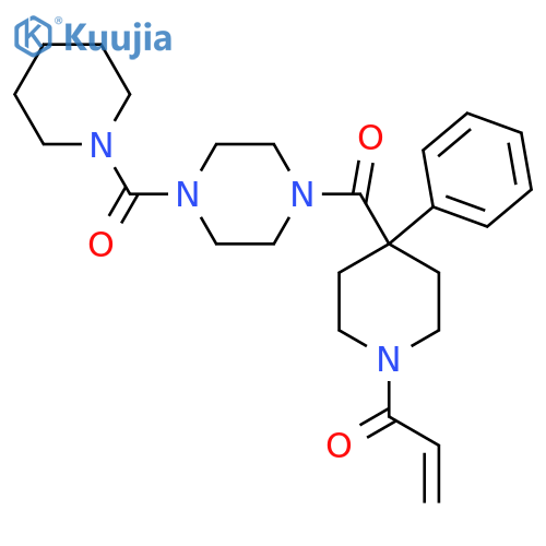 1-[4-Phenyl-4-[4-(piperidine-1-carbonyl)piperazine-1-carbonyl]piperidin-1-yl]prop-2-en-1-one structure