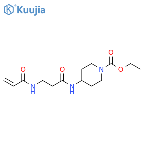 Ethyl 4-[[1-oxo-3-[(1-oxo-2-propen-1-yl)amino]propyl]amino]-1-piperidinecarboxylate structure