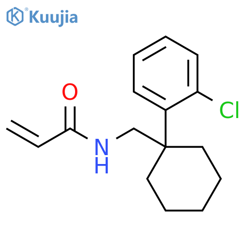 N-{1-(2-chlorophenyl)cyclohexylmethyl}prop-2-enamide structure
