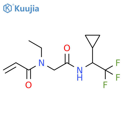 N-{(1-cyclopropyl-2,2,2-trifluoroethyl)carbamoylmethyl}-N-ethylprop-2-enamide structure
