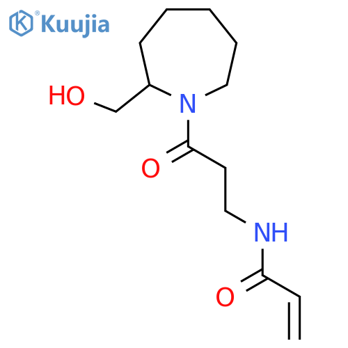 N-{3-2-(hydroxymethyl)azepan-1-yl-3-oxopropyl}prop-2-enamide structure