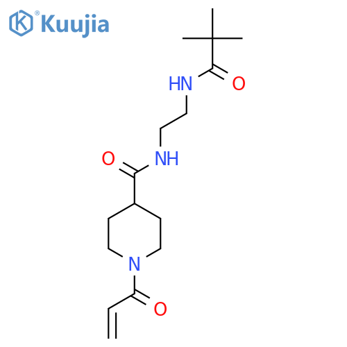 N-[2-(2,2-Dimethylpropanoylamino)ethyl]-1-prop-2-enoylpiperidine-4-carboxamide structure