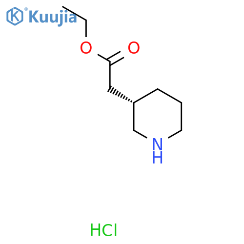 (S)-Ethyl 2-(piperidin-3-yl)acetate hydrochloride structure