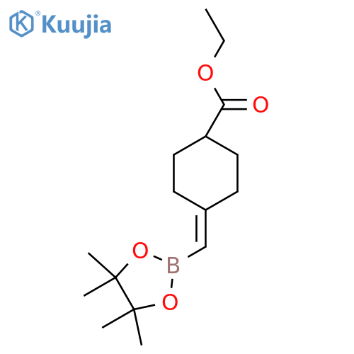 ethyl 4-[(4,4,5,5-tetramethyl-1,3,2-dioxaborolan-2-yl)methylene]cyclohexanecarboxylate structure