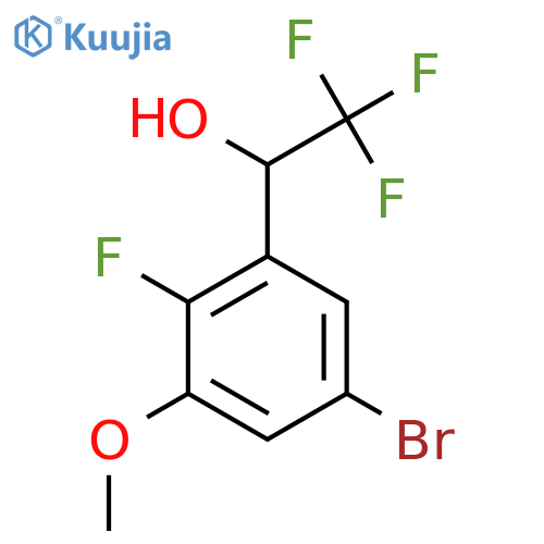 1-(5-Bromo-2-fluoro-3-methoxyphenyl)-2,2,2-trifluoroethanol structure