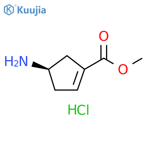 methyl (4R)-4-aminocyclopentene-1-carboxylate;hydrochloride structure