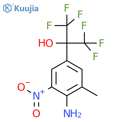 2-(4-Amino-3-methyl-5-nitrophenyl)-1,1,1,3,3,3-hexafluoropropan-2-ol structure