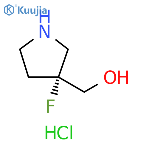 3-Pyrrolidinemethanol, 3-fluoro-, hydrochloride (1:1), (3R)- structure