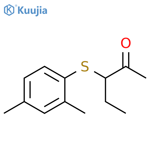 2-Pentanone, 3-[(2,4-dimethylphenyl)thio]- structure
