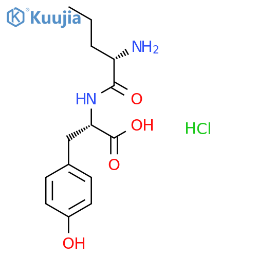 (2S)-2-[[(2S)-2-Aminopentanoyl]amino]-3-(4-hydroxyphenyl)propanoic acid;hydrochloride structure