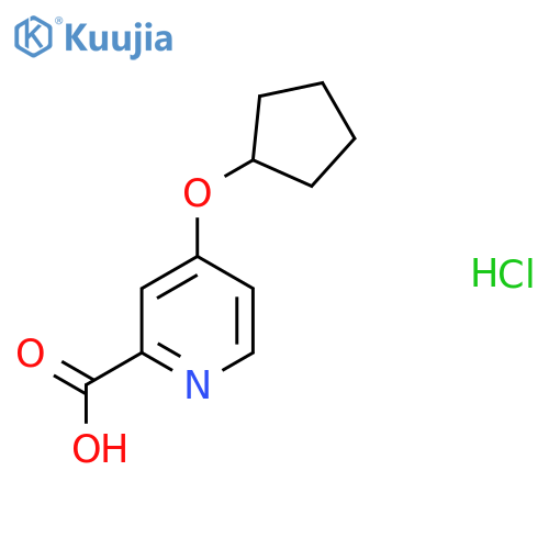 4-Cyclopentyloxypyridine-2-carboxylic acid;hydrochloride structure