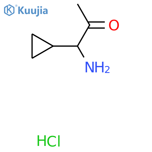 1-Amino-1-cyclopropylpropan-2-one hydrochloride structure