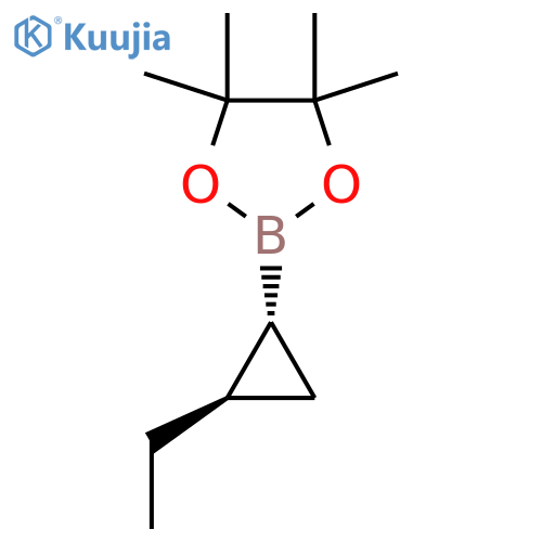 2-[(1R,2R)-2-Ethylcyclopropyl]-4,4,5,5-tetramethyl-1,3,2-dioxaborolane structure