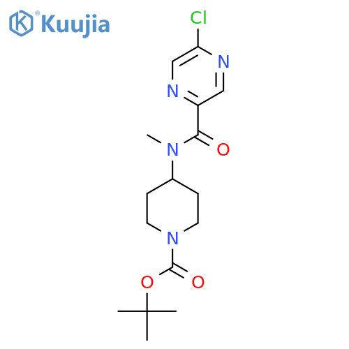 Tert-butyl 4-[(5-chloropyrazine-2-carbonyl)-methylamino]piperidine-1-carboxylate structure
