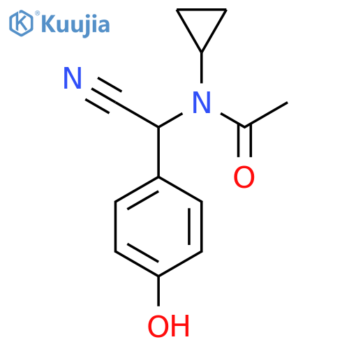 N-[Cyano-(4-hydroxyphenyl)methyl]-N-cyclopropylacetamide structure