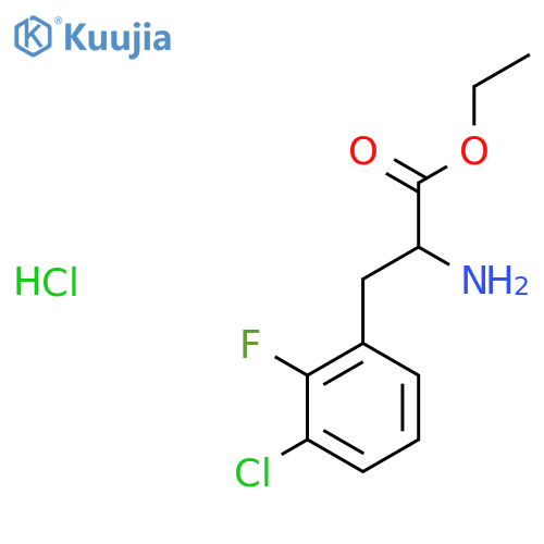 Phenylalanine, 3-chloro-2-fluoro-, ethyl ester, hydrochloride (1:1) structure