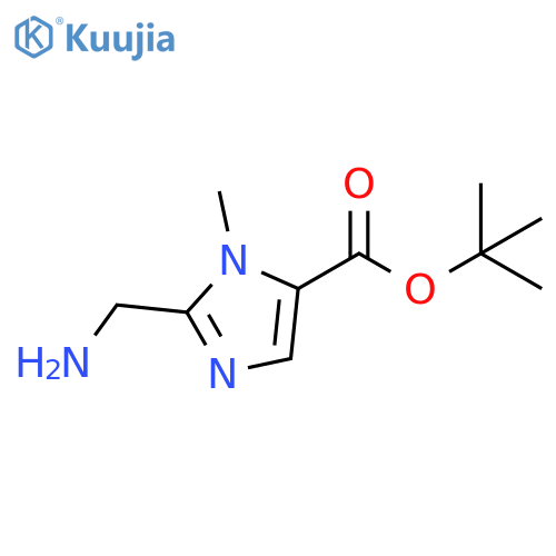 1H-Imidazole-5-carboxylic acid, 2-(aminomethyl)-1-methyl-, 1,1-dimethylethyl ester structure