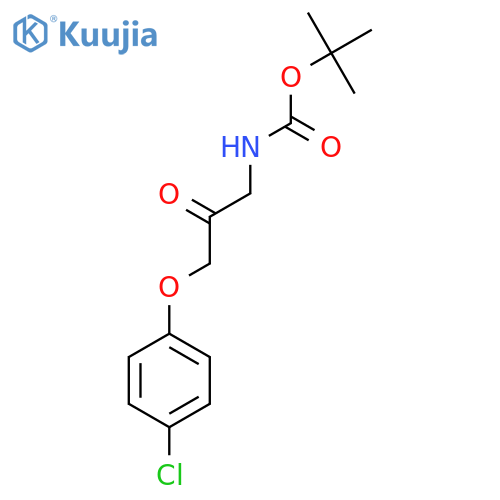tert-butyl N-[3-(4-chlorophenoxy)-2-oxopropyl]carbamate structure