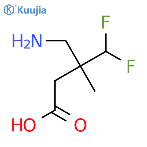 4-Amino-3-(difluoromethyl)-3-methylbutanoic acid structure