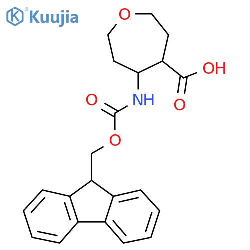 5-(9H-Fluoren-9-ylmethoxycarbonylamino)oxepane-4-carboxylic acid structure