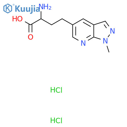 2-Amino-4-(1-methylpyrazolo[3,4-b]pyridin-5-yl)butanoic acid;dihydrochloride structure