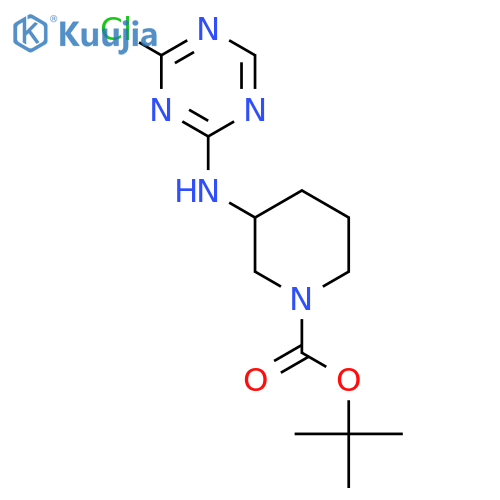 Tert-butyl 3-[(4-chloro-1,3,5-triazin-2-yl)amino]piperidine-1-carboxylate structure