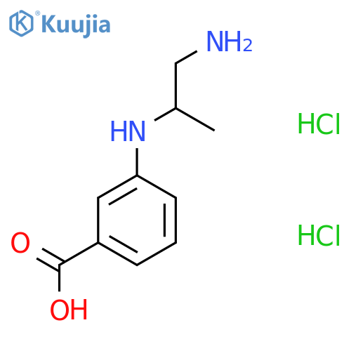 3-(1-Aminopropan-2-ylamino)benzoic acid;dihydrochloride structure