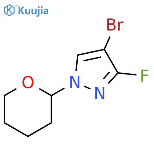 1H-Pyrazole, 4-bromo-3-fluoro-1-(tetrahydro-2H-pyran-2-yl)- structure