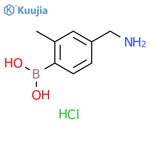[4-(Aminomethyl)-2-methylphenyl]boronic acid hydrochloride structure