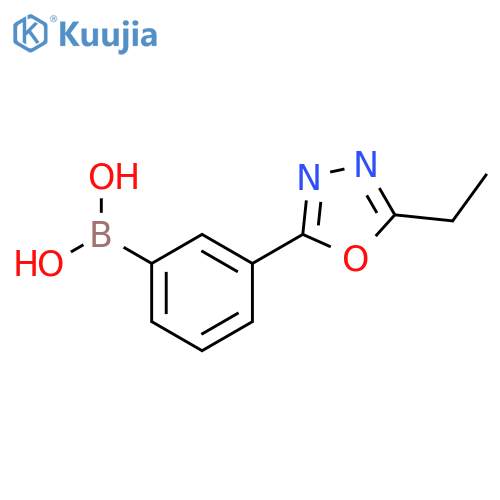 3-(5-Ethyl-1,3,4-oxadiazol-2-yl)phenyl]boronic acid structure