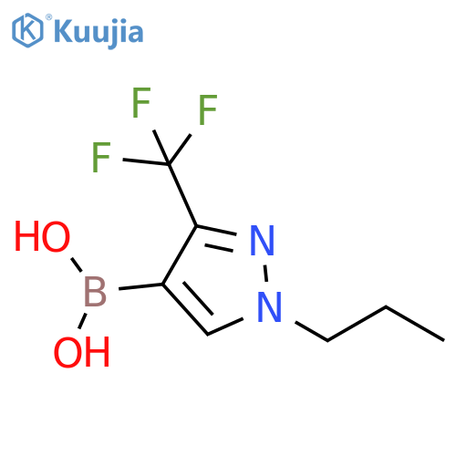 1-Propyl-3-(trifluoromethyl)pyrazole-4-boronic acid structure