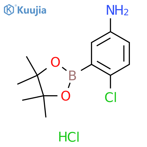 4-Chloro-3-(tetramethyl-1,3,2-dioxaborolan-2-yl)aniline, HCl structure